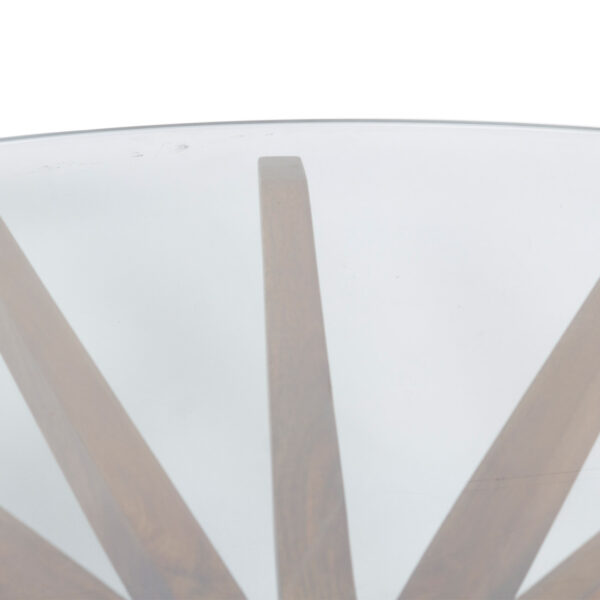 Kartell Mango Wood Glass Round Coffee Table