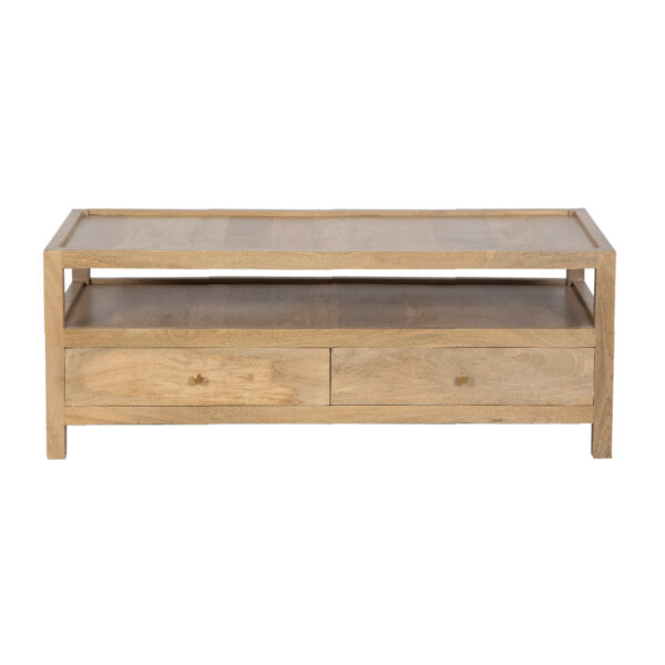 Keane Mango Wood 2 Drawer Coffee Table