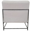 Kerry Metal Fabric Accent Chair Faux Shearling Cream