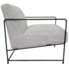 Kerry Metal Fabric Accent Chair Merino Cotton