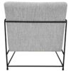 Kerry Metal Fabric Accent Chair Merino Cotton