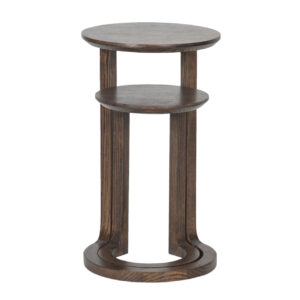 Kona Oak Wood Set of 2 Nested Table – Dark Walnut