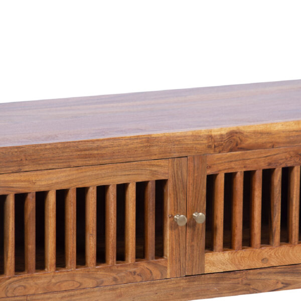 Lagecy Acacia 2 Door Shoe Bench