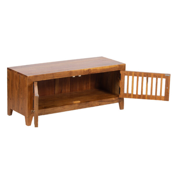 Lagecy Acacia 2 Door Shoe Bench