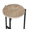 Leroy Metal Base With Marble Top Round Side Table