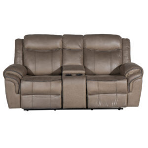 Lisboa Fabric Recliner and Rocking Loveseat – Brown
