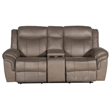 Lisboa Fabric Recliner and Rocking Loveseat – Brown