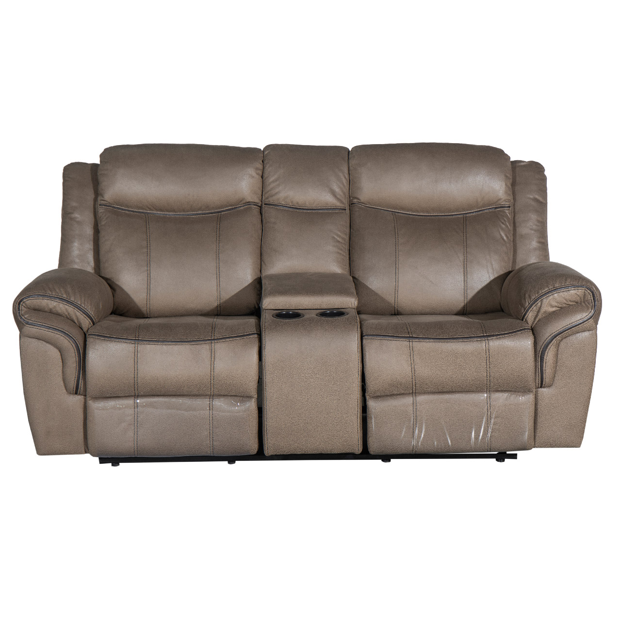 Lisboa Fabric Recliner and Rocking Loveseat – Brown