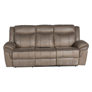 Lisboa Fabric Recliner and Rocking Sofa – Brown