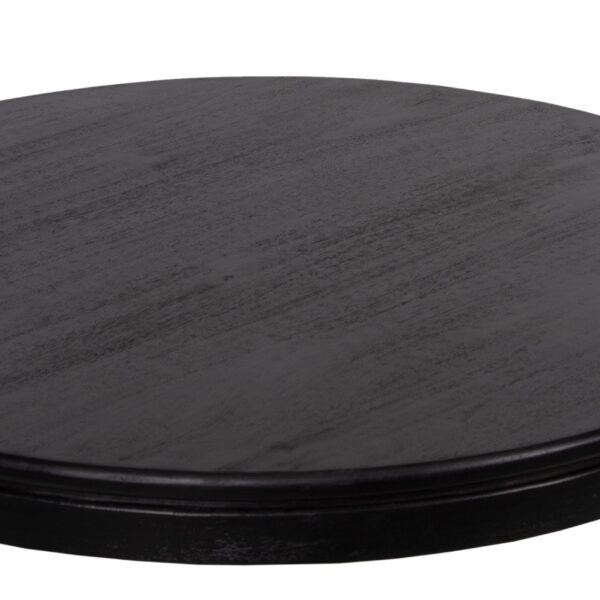 Lorca Mango Wood Round Coffee Black