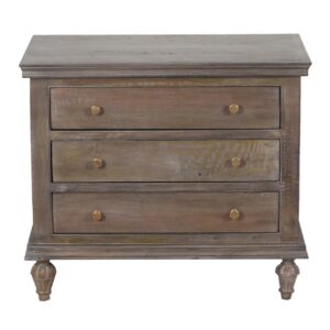 Maison Mango Wood 3 Drawer Night Stand Salvage