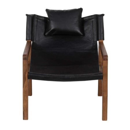 Malibu Sling Chair Acacia Wood with Leather and Canvas Options