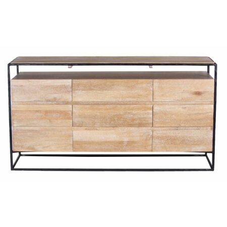 Malone Mango Wood & Metal 9 Drawer Dresser