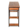 Marisol Mango Wood Metal Base With Shelf Narrow Desk