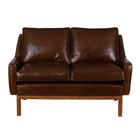 Martin Brown Leather Loveseat