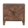 Memnes Mango Wood Parquet 2 Door Cabinet