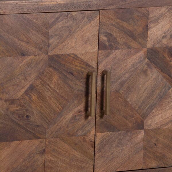 Memnes Mango Wood Parquet 2 Door Cabinet