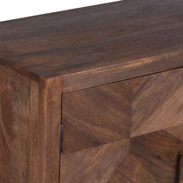 Memnes Mango Wood Parquet 2 Door Cabinet