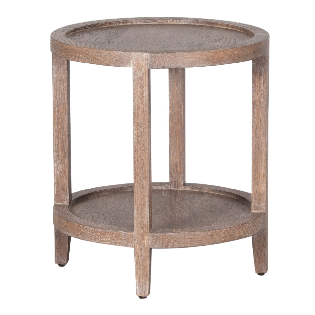Mersing OakWood Round Side Table