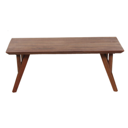 Mid Century Acacia Wood Coffee Table