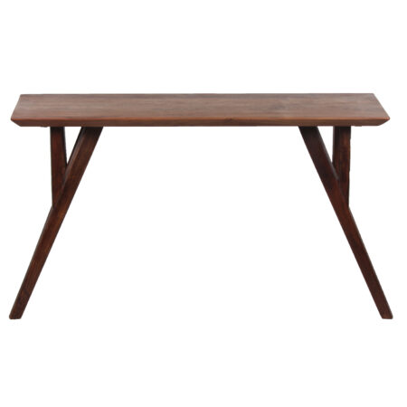 Mid Century Acacia Wood Console Table - Washed Walnut