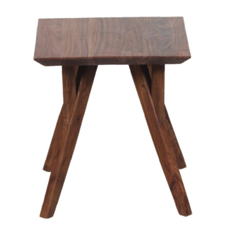 Mid Century Acacia Wood Side Table
