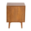 Mid Century Mango Wood 1 Door Bedside Table