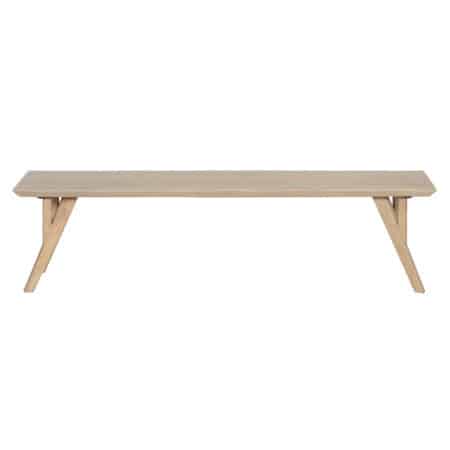 Mid Century Mango Wood Dining Bench