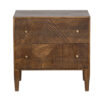 Miha Mango Wood 2 Drawer Night Stand