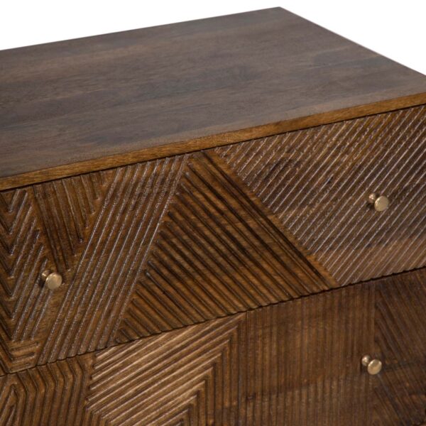 Miha Mango Wood 2 Drawer Night Stand