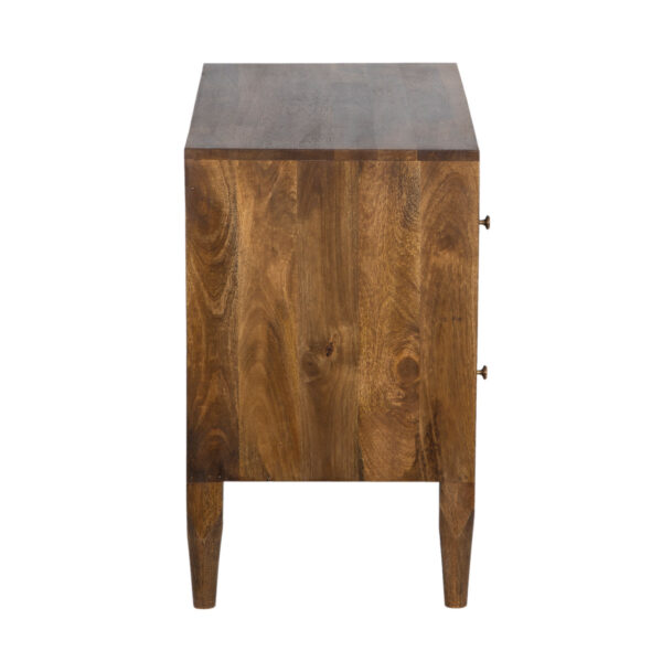 Miha Mango Wood 2 Drawer Night Stand