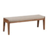 Milan Acacia Wood Uphostered Bench in Natural