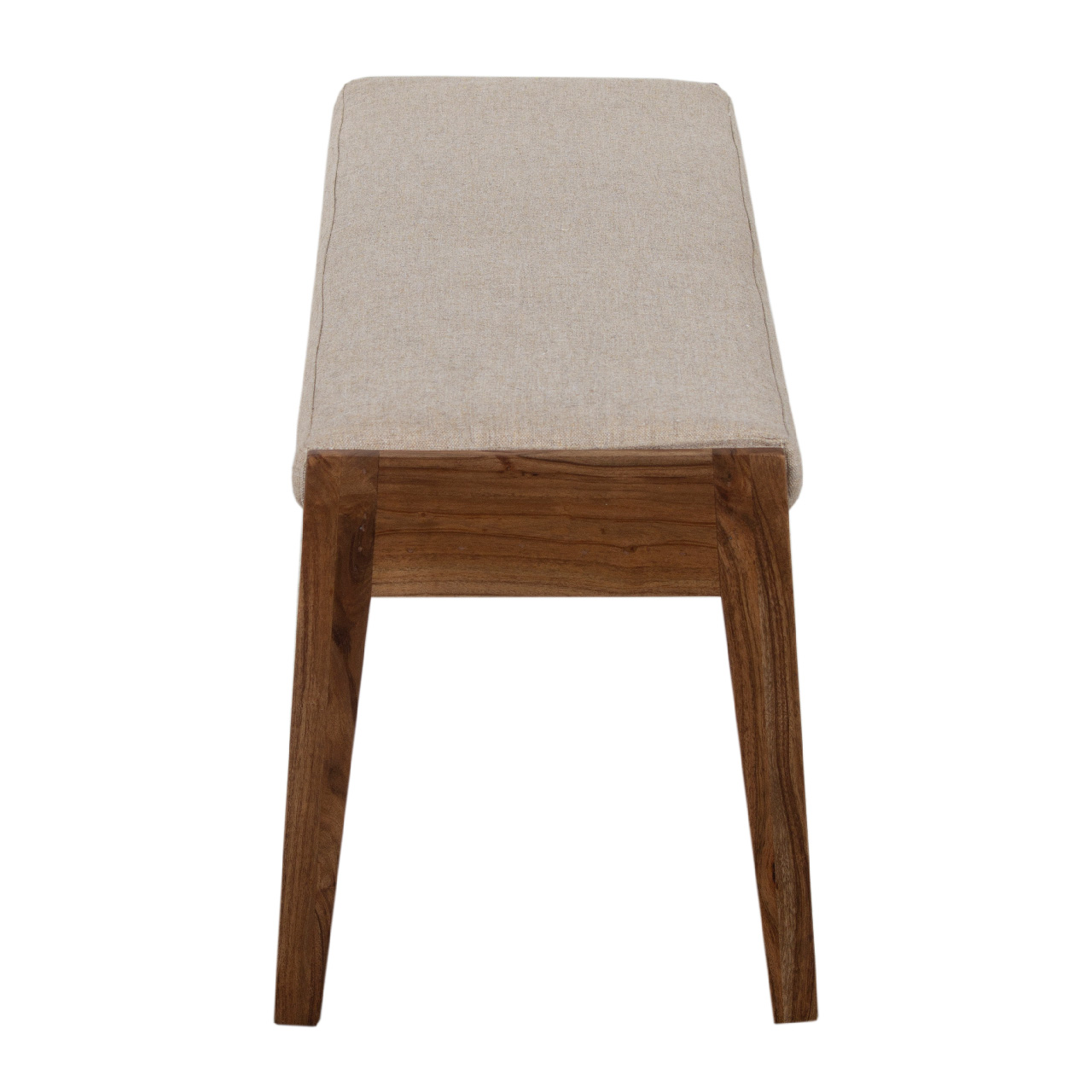 Milan Acacia Wood Uphostered Bench in Natural