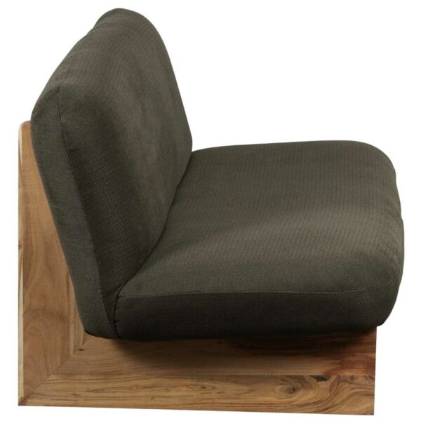 Miller Acacia Wood Fabric 2 Seater Chair
