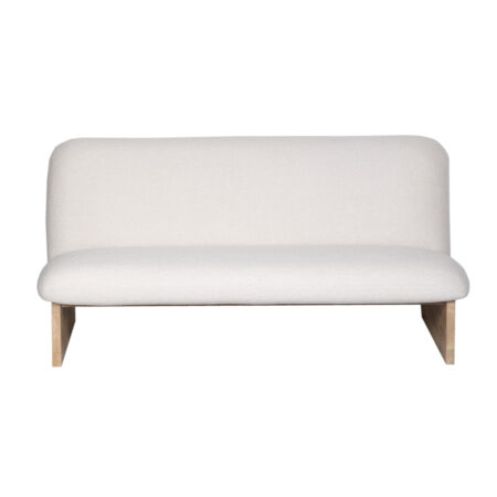 Miller Loveseat in White Fabric