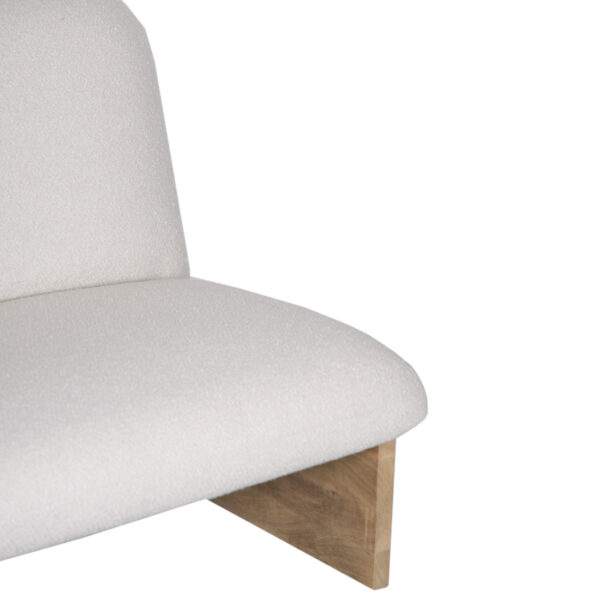 Miller Love Seat Sofa in White Fabric