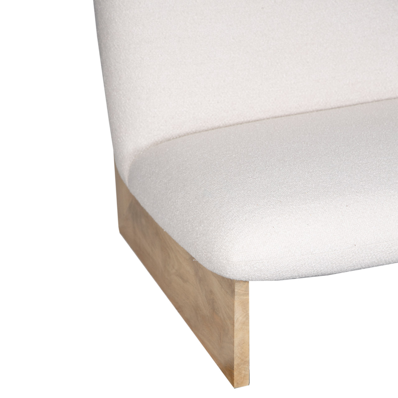 Miller Love Seat Sofa in White Fabric