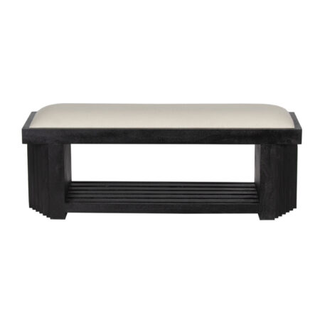 Minsk Mango Wood with Fabric Upholstered Bench