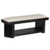 Minsk Mango Wood With Fabric Upholstered Bench