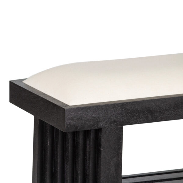 Minsk Mango Wood With Fabric Upholstered Bench