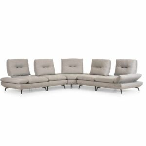 Modena Fabric Luxe Sectional – Grey