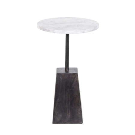 Moncton Marble Top Mango Wood Base Martini Table