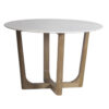 Murcia Round Marble Top Mango Base Dining Table