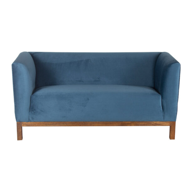 Nero Cosmos Spruce Velvet Love Seat Sofa