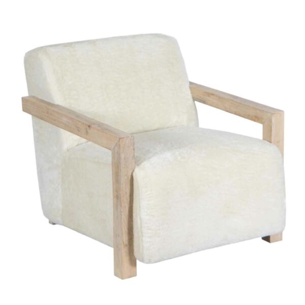 Nicolla Mango Wood Fabric Arm Chair