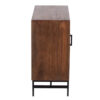 Nolan Mango Wood Metal Stand 2 Door Cabinet