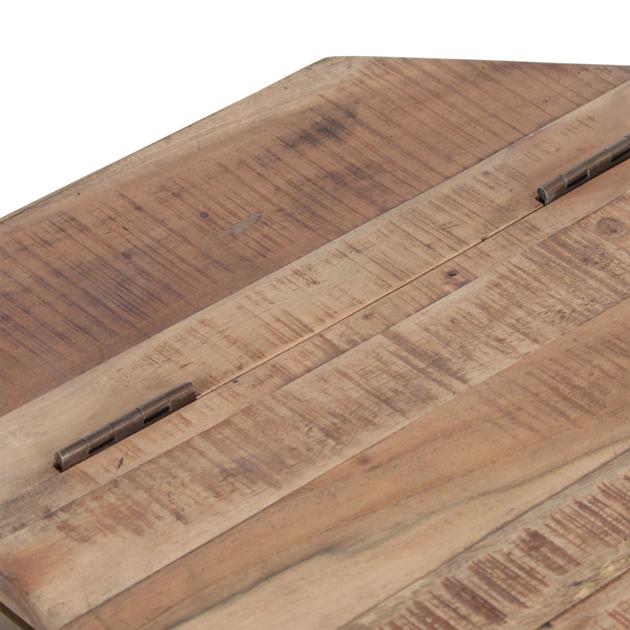 Octagonal Brass Cladded Side Table With Storage F