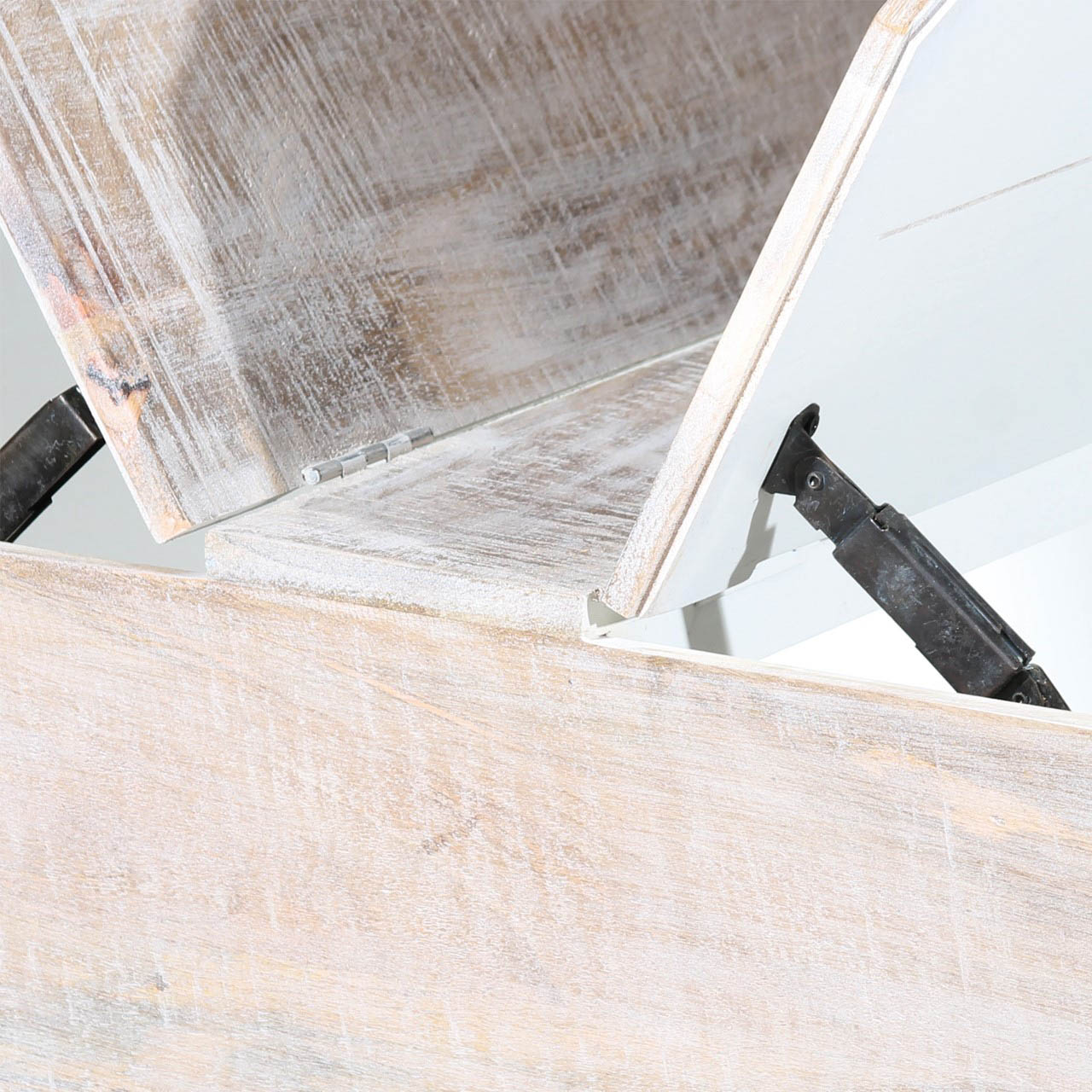 Octagonal Mango Wood Coffee Table With Storage C