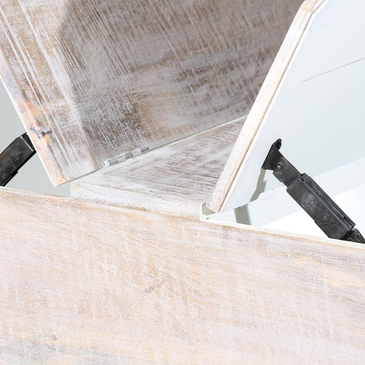 Octagonal Mango Wood Coffee Table With Storage D