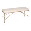 Orleans Metal Base Fabirc Upholstered Bench